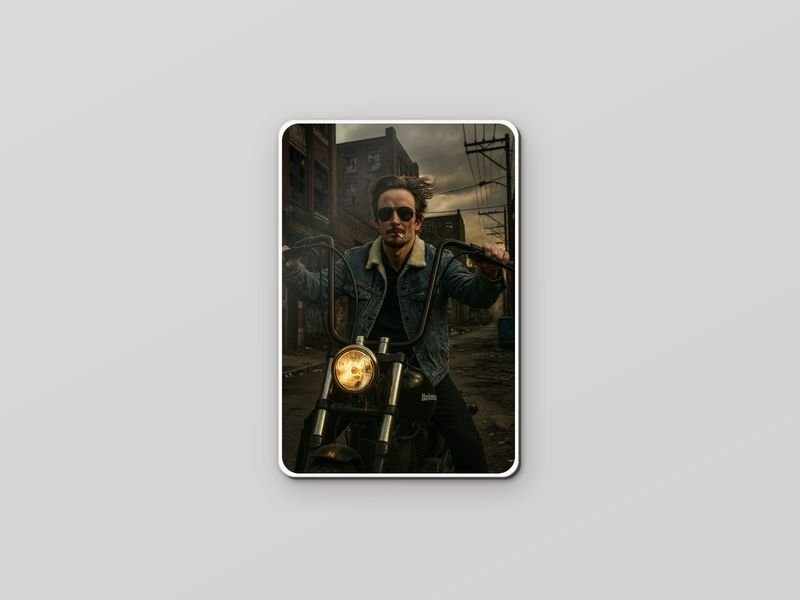 Magnet with the chopper alley scene